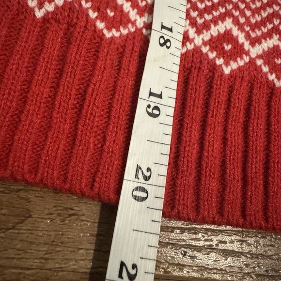 H&M Divided Fair Isle Christmas Holiday Sweater LOL Cats Red Navy Green XS EUC - Picture 6 of 7